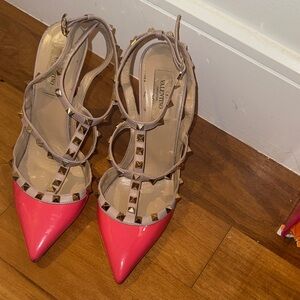 Valentino Hot Pink Rockstud Heels